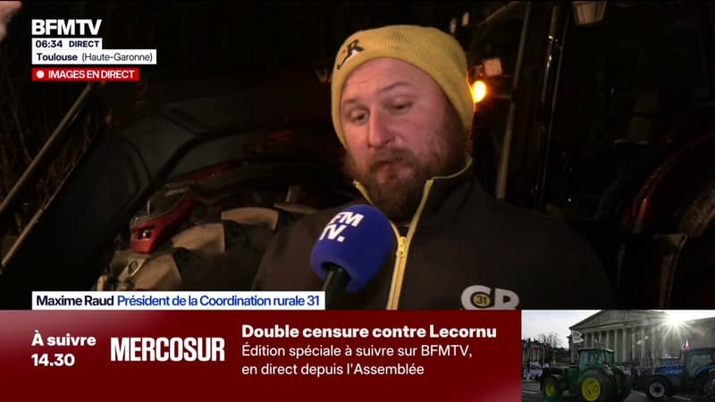 Colère des agriculteurs: un nouveau blocage installé sur l'A64 au niveau de Toulouse