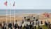 Lors du 77 anniversaire du D-Day, sur la plage d'Omaha Beach à Vierville-sur-Mer, le 6 juin 2021.