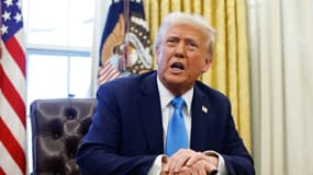 Donald Trump dans le Bureau ovale de la Maison Blanche à Washington le 4 février 2024
