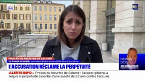 Meurtre de Salomé: la réclusion criminelle à perpétuité assortie d'une mesure de sûreté de 22 ans a été requise mercredi à Nice