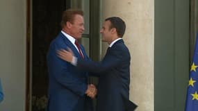 Schwarzenegger qualifie de "très agréable" sa réunion avec Emmanuel Macron