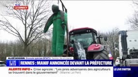 "On est asphyxiés": les agriculteurs bretons se rejoignent à Rennes pour manifester devant l'ancienne préfecture