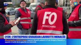 Lyon: rassemblement de soutien devant l'entreprise Givaudan-Lavirotte