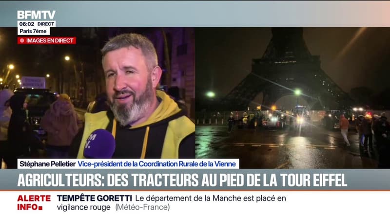 "Nous avons réussi à remonter jusqu'à la tour Eiffel": les tracteurs des agriculteurs dans les rues de Paris