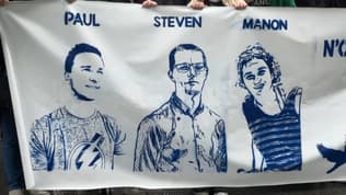 Une marche blanche en hommage à Paul, Steven et Manon, trois policiers de Roubaix morts dans un accident de la route, a été organisée le 21 mai 2024 à Lille. 
