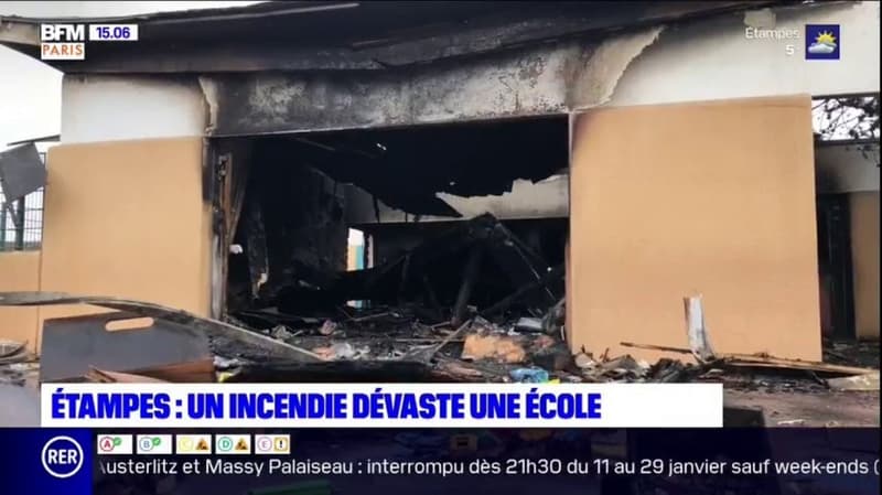 Étampes: un incendie dévaste une école