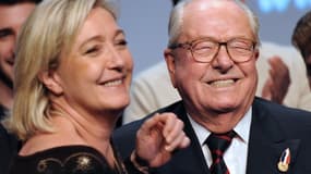 Jean-Marie Lepen et sa fille en 2012.
