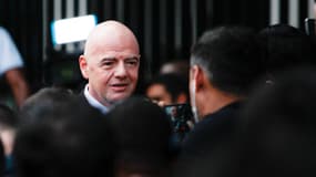 Gianni Infantino lors de la veillée funèbre de Pelé à Santos, le 2 janvier 2023.