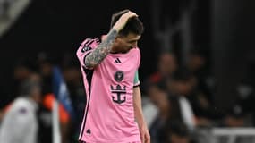 Lionel Messi dépité après l'élimination de l'Inter Miami en Ligue des champions de la CONCACAF, le 10 avril 2024