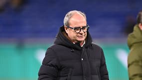 Le conseiller sportif parisien Luis Campos le 23 février 2025 avant le match Lyon-PSG