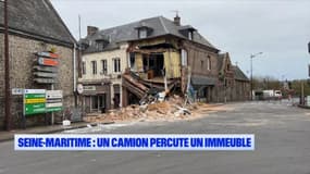 Seine-Maritime: un camion percute un immeuble, le chauffeur décède