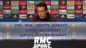 PSG - Real : Mbappé, Verratti, Marquinhos... Emery fait le point sur les joueurs ménagés