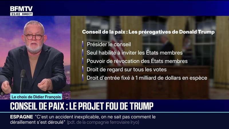 LE CHOIX DE DIDIER FRANÇOIS - Conseil de paix: le projet fou de Donald Trump