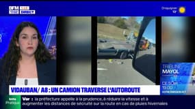 Vidauban: deux blessés légers dans un accident entre deux poids lourds sur l'A8