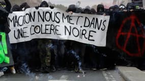 Des Black bloc lors d'une manifestation - Image d'illustration