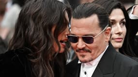 Maïwenn et Johnny Depp au Festival de Cannes le 16 mai 2023