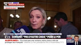 Motion de censure: Marine Le Pen assure que la France a échappé à "un budget toxique"