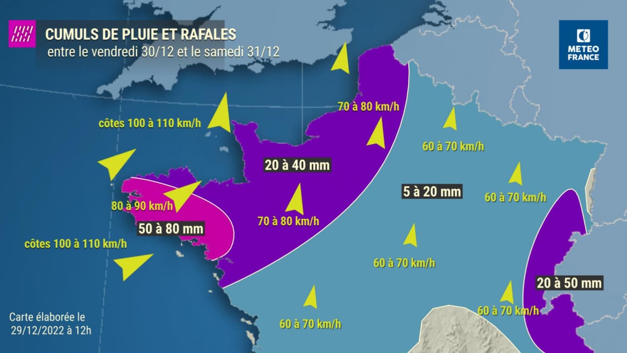 De fortes rafales de vent sont attendues ce week-end sur le Nord-Ouest.