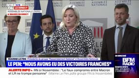 Marine Le Pen se félicite de "victoires franches" à l'Assemblée