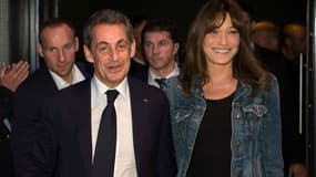 Nicolas Sarkozy et son épouse Carla Bruni à Toulon, le 21 octobre 2016