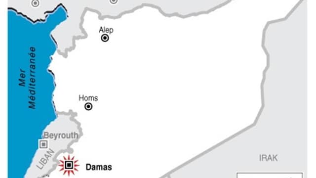 BOMBARDEMENT DE DAMAS, EN SYRIE
