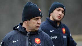 Philippe Saint-André et Maxime Mermoz en 2012