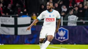 Le milieu de terrain de l'OM Jean Onana en Coupe de France, 21 janvier 2024