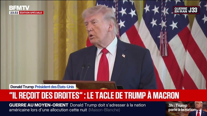 "Macron se fait vraiment maltraiter par sa femme": Donald Trump s'en prend au président de la République
