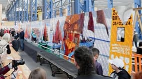 La ville de Brest a construit une immense fresque en Lego de 21 mètres de long
