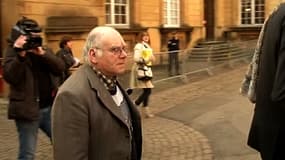 Henri Leclaire, cité comme témoin au procès Heaulme, à son arrivée mardi au palais de justice de Metz.