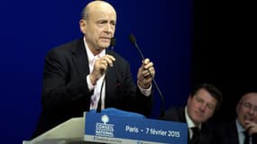 Alain Juppé lors du conseil national de l'UMP le 7 février 2015.