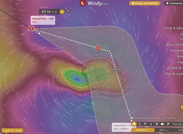 Le cyclone Belal devrait traverser l'île de La Réunion ce lundi 15 janvier 2024