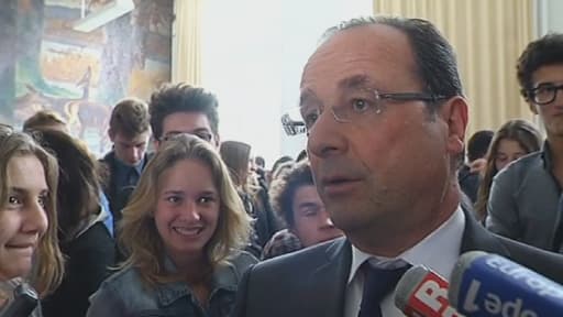 François Hollande au lycée Buffon
