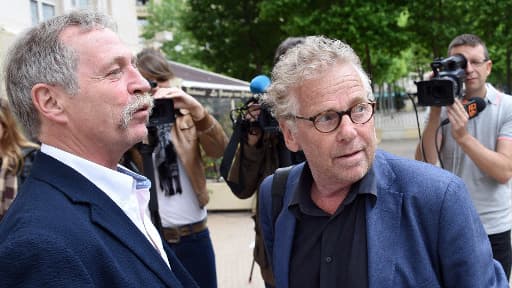 Les europdéputés EELV José Bové et Daniel Cohn-Bendit. Le premier est candidat à la présidence de la Commission européenne, le second a pris sa retraite en 2014