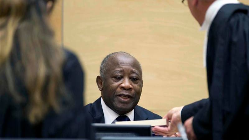 Laurent Gbagbo pour la première fois devant la Cour pénale internationale (CPI) de La Haye où il est poursuivi pour crimes contre l'humanité lors de la guerre civile consécutive à l'élection présidentielle, entre décembre 2010 et avril 2011. /Photo prise