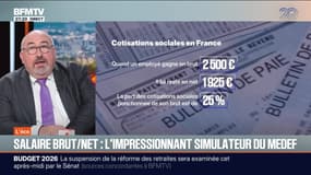 BFM éco : Salaire brut/net, l'impressionnant simulateur du Medef - 25/11