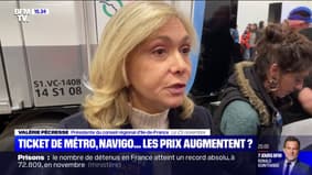 Augmentation des prix du ticket de métro et du pass Navigo: "Je ne veux pas de pass Navigo à 100€", affirme Valérie Pécresse