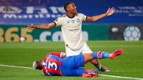 Anthony Martial et Patrick van Aanholt, à Londres le 16 juillet 2020