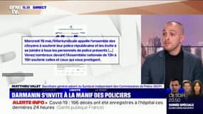 Matthieu Valet (SICP): "Il ne doit y avoir aucune récupération politique" du rassemblement des policiers
