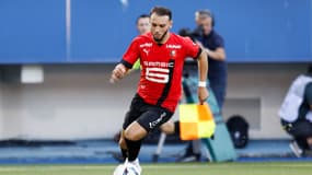 Amine Gouiri avec le Stade Rennais, le 4 septembre 2022.