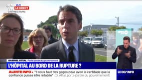 Gabriel Attal confirme des "tensions fortes" à l'hôpital: "Elles ont dû conduire à des transferts, mais évidemment pas à du tri"