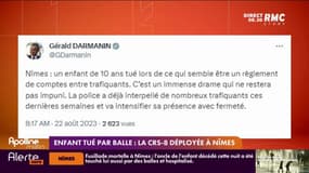Enfant tué par balle : la CRS-8 déployée à Nîmes 