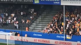 Les supporters de Lens face à  l'OH Louvain