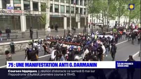 Paris: une manifestation contre Gérald Darmanin et le projet de loi sur l'immigration s'est tenue ce samedi