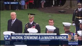 Emmanuel Macron et Donald Trump passent en revue les troupes américaines à la Maison-Blanche 