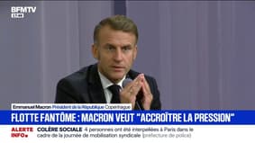 Emmanuel Macron veut "accroître la pression sur cette flotte fantôme car ça réduira la capacité de la Russie à financer cet effort de guerre"