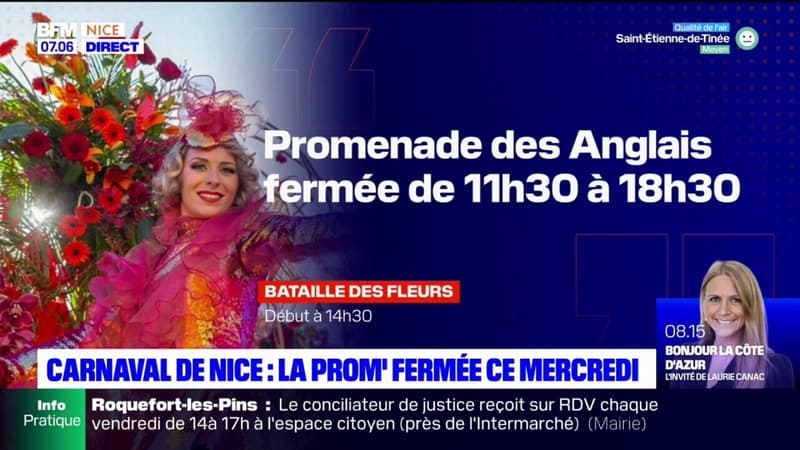 Carnaval de Nice: la promenade des Anglais fermée en raison de la bataille de fleurs