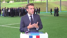 Emmanuel Macron à Marcoussis le 8 septembre 2022