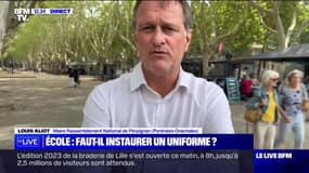 Pour Louis Aliot, maire RN de Perpignan, l'uniforme "remettrait dans nos écoles publiques un minimum d'égalité"