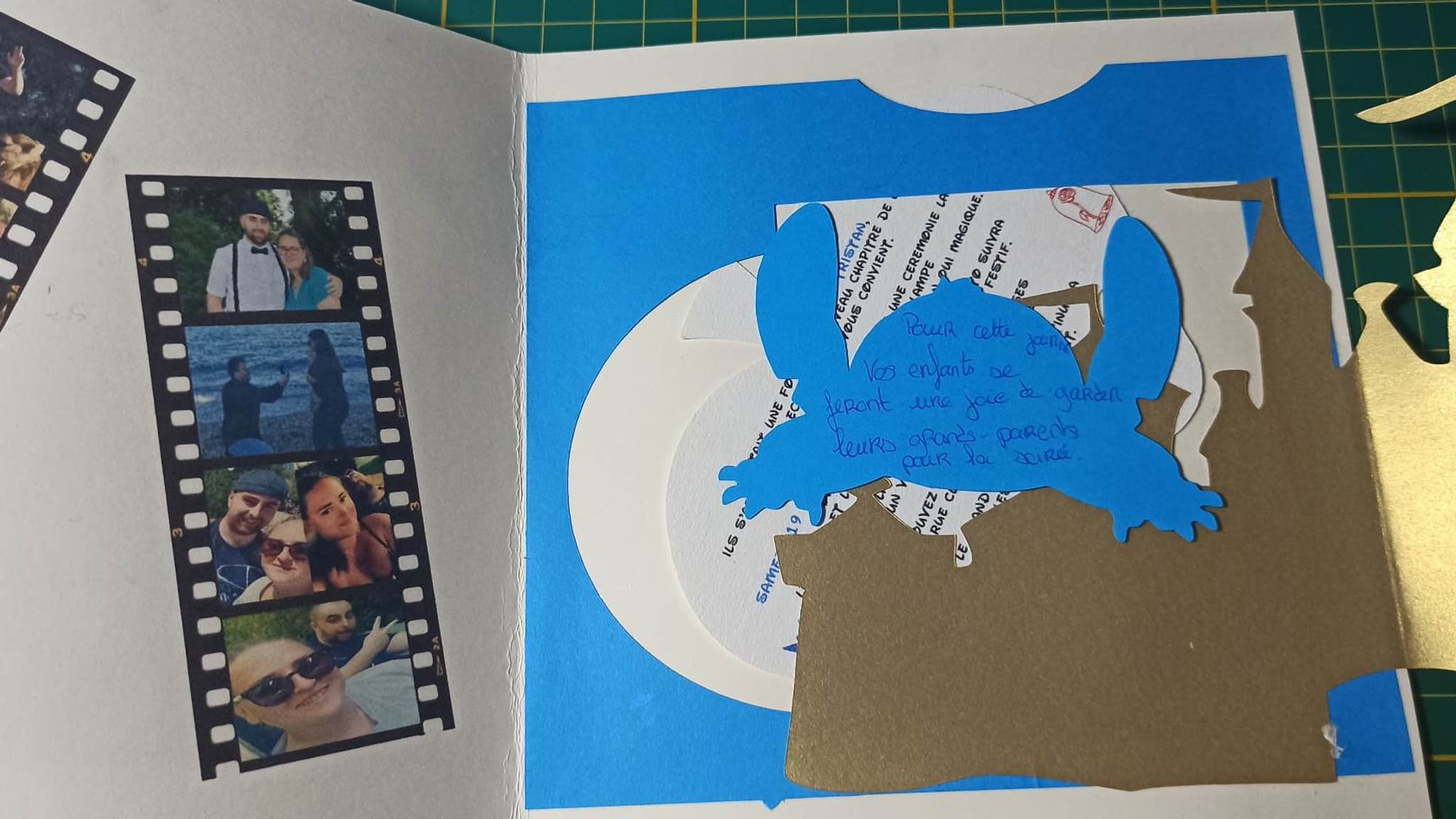 Le carton d'invitation de mariage de Manon et Tristan, sur lequel ils ont prévenu que les enfants n'étaient pas invités.